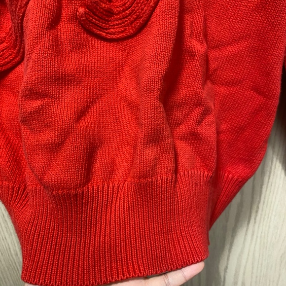Vintage Franco Valerie Size S Women’s Red Cotton Pullover Sweater - Picture 9 of 11